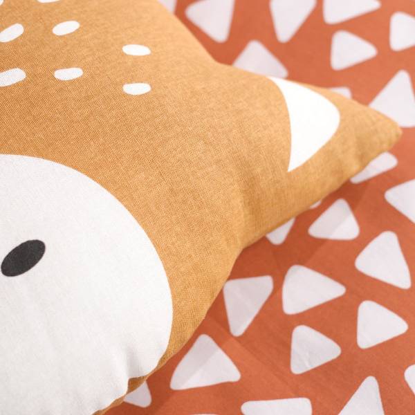 Bedrucktes Kissen FUNNY RENARD Orange - Baumwollstoff - 35 x 35 x 45 cm