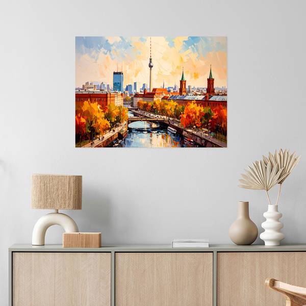 Wandsticker Stadt 100 x 70 cm