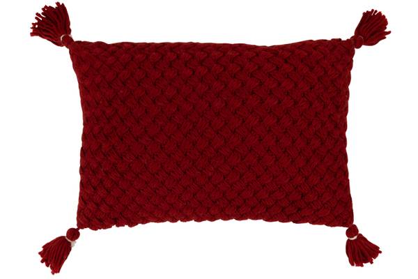 Kissen CRGC Rot - Baumwollstoff - Leinen - Polyester - 39 x 10 x 58 cm