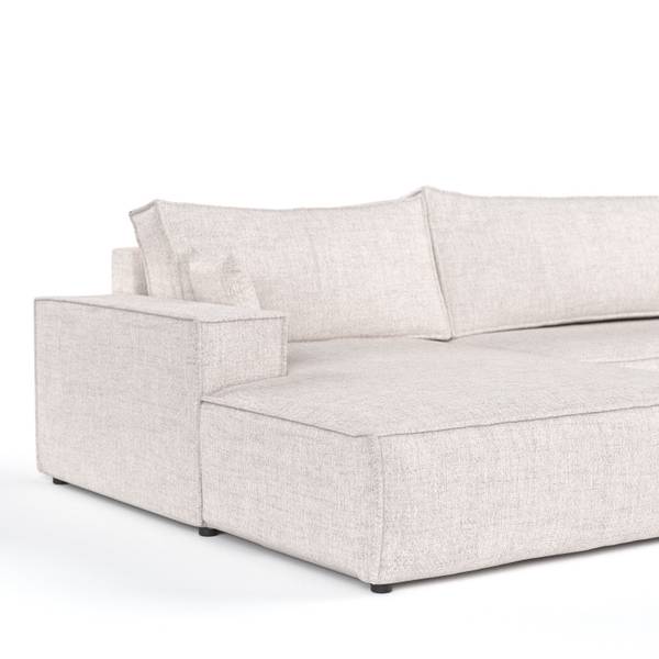 Wohnlandschaft NUBO mit Schlaffunktion Hellbeige