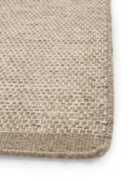 Tapis de laine Rocco Taupe - 80 x 250 cm