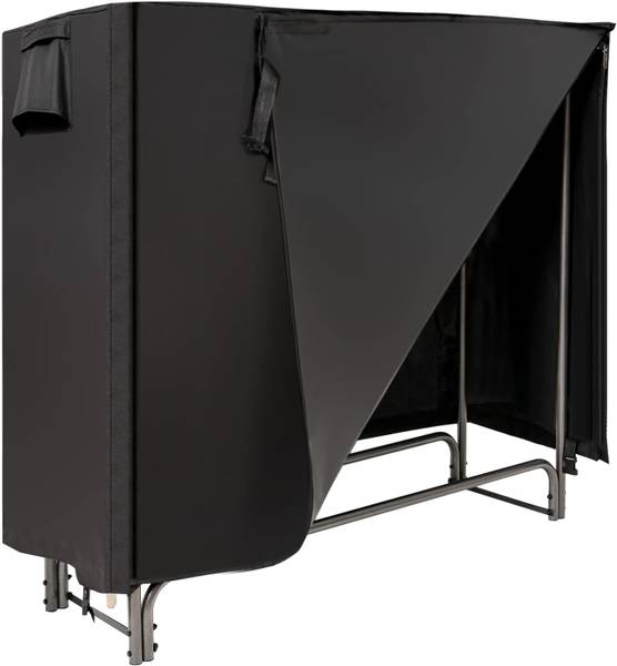 Kaminholzregal Aussen Metall Schwarz - Metall - 36 x 123 x 123 cm