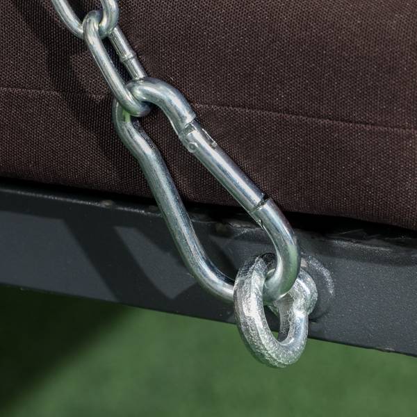 Hollywoodschaukel 84A-139BN Metall - 118 x 168 x 198 cm