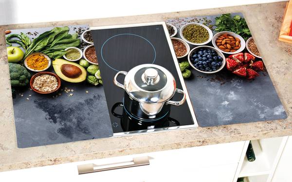 Herdabdeckplatten AVOCADO Glas - 30 x 1 x 52 cm
