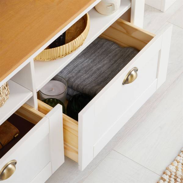 Meuble TV BOLTON Marron - Pin - 110 x 50 x 40 cm