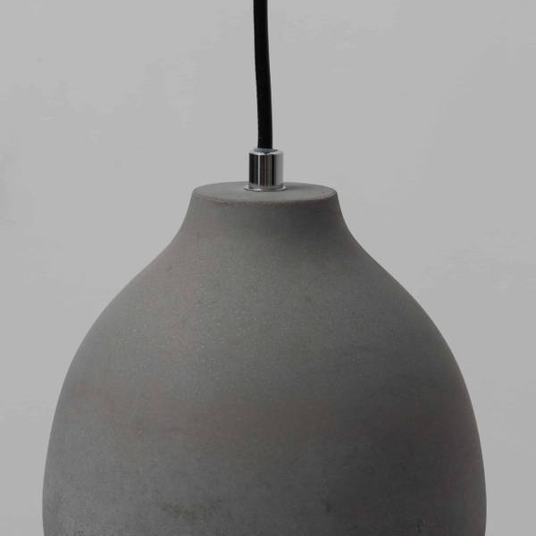 Hängeleuchte Exo Grau - Metall - 17 x 14 x 14 cm