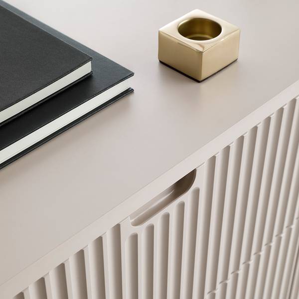 Sideboard ZARA-160-7 Beige - Holzwerkstoff - 168 x 87 x 39 cm