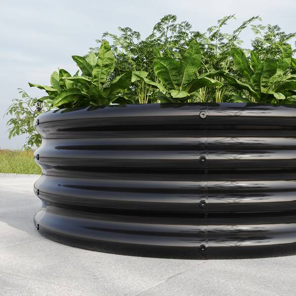 Hochbeet CO195 Schwarz - Metall - 80 x 30 x 80 cm