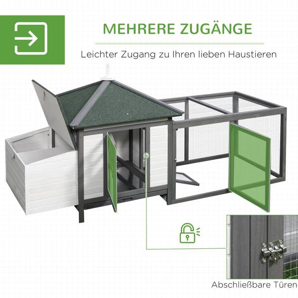 Zwerghühnerstall D51-092GY Grau