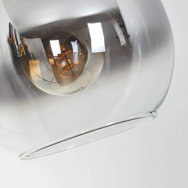 Stehlampe Cesaro Grau - Silber - Metall - 11 x 141 x 105 cm