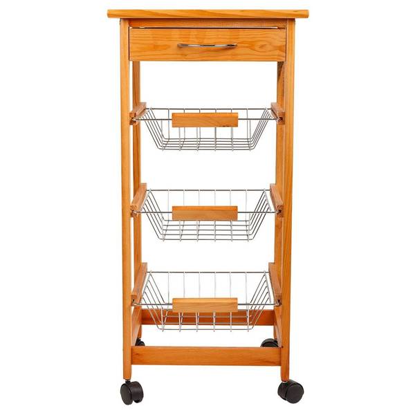 Küchenwagen 4523319271 Braun - Holzwerkstoff - 37 x 76 x 37 cm