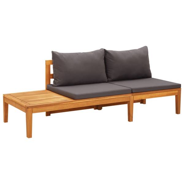 Garten-Lounge-Set 3014466-2 (3-teilig) Grau - Polyester - Akazie - 64 x 29 x 64 cm