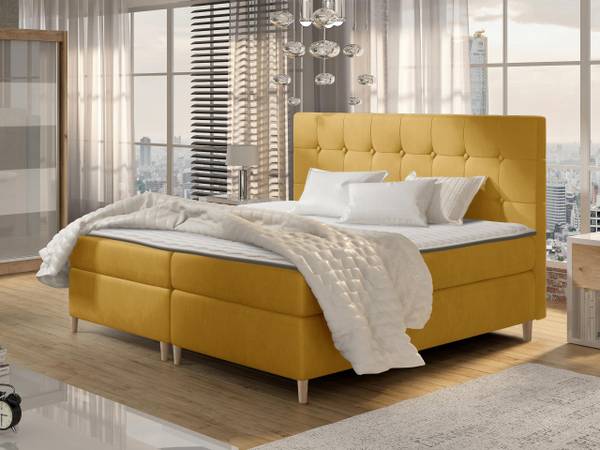 Boxspringbett Avanti Gelb - Liegefläche Breite: 200 cm
