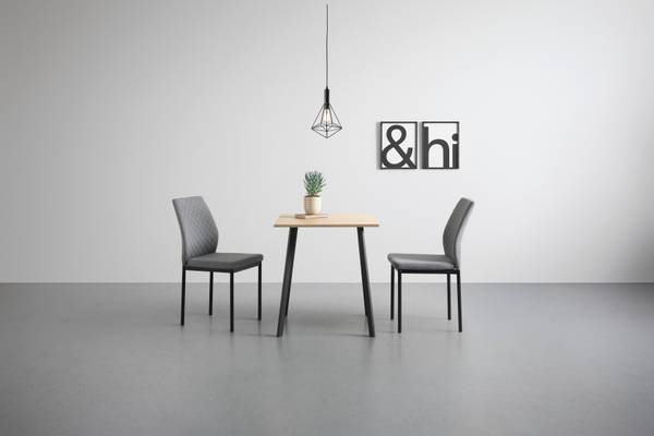 Esstisch EMIL -BASED- Braun - Holzwerkstoff - Metall - 70 x 75 x 70 cm