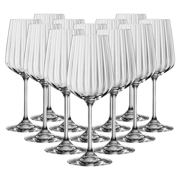 Weißweingläser Lifestyle 12er Set Kristallglas - 9 x 23 x 9 cm