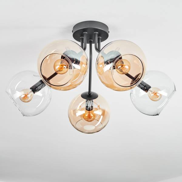 Deckenleuchte Cesaro Braun - Metall - 32 x 29 x 105 cm
