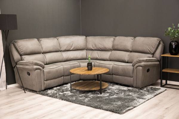 Ecksofa Saranda Glas Grau - 255 x 104 x 255 cm