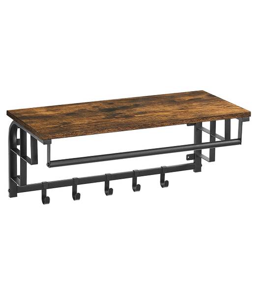 Wandgarderobe 100707 Braun - Stahl - 74 x 37 x 7 cm