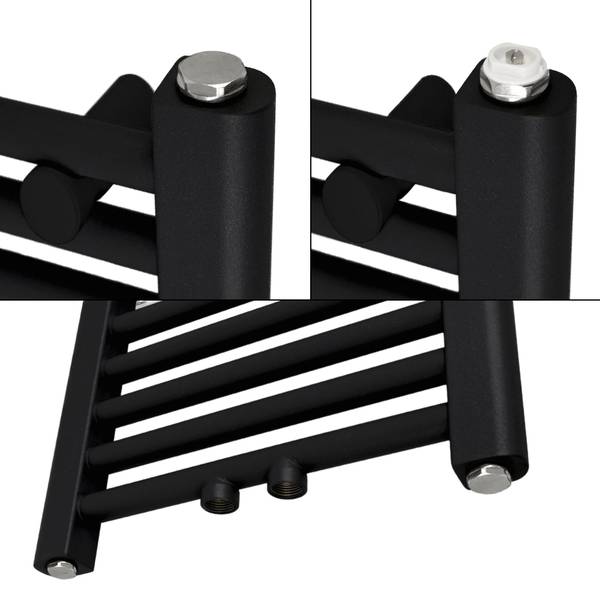 Badheizkörper CARTAGENA Schwarz - Metall - 3 x 150 x 40 cm