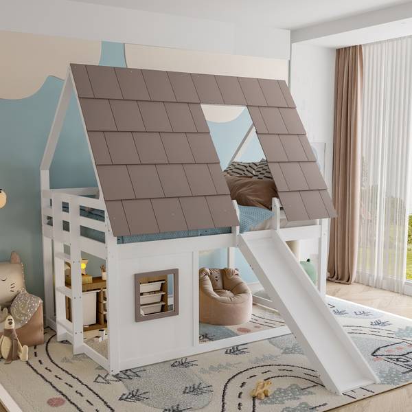 Hausbetten K-738 Braun - Holzwerkstoff - 140 x 193 x 200 cm