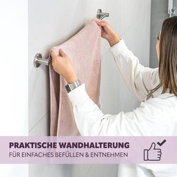 Badetuchstange Piazza 91552 Silber - Metall - 76 x 6 x 6 cm