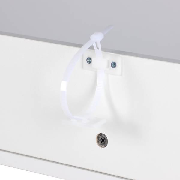 Grande étagère pour enfant avec tiroirs Blanc - Bois manufacturé - Matière plastique - 139 x 94 x 30 cm