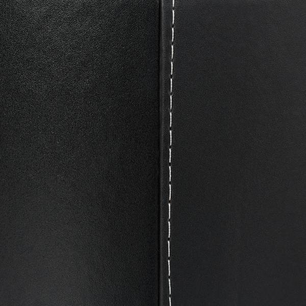 Kaminholzkorb Kunstleder schwarz Schwarz - Papier - Kunststoff - 40 x 32 x 38 cm