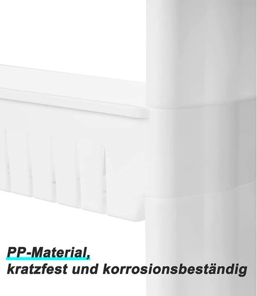 Küchenregal Nele Weiß - Polypropylen - 54 x 102 x 13 cm