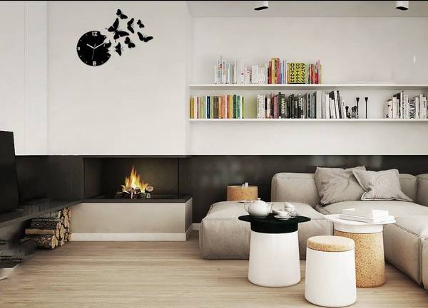 Wanduhr Schmetterlinge Glas Schwarz