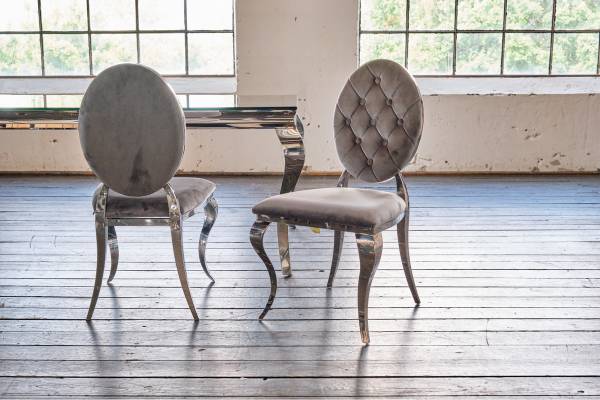 Esszimmerstuhl LINDA Velvet Grau