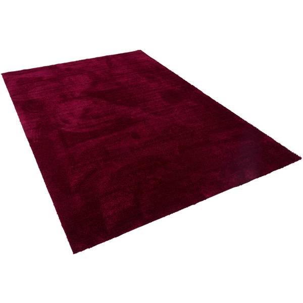 Hochflorteppich Livorno Rubinrot - 80 x 200 cm