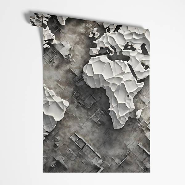 Fototapete Weltkarte 3D 100 x 70 cm