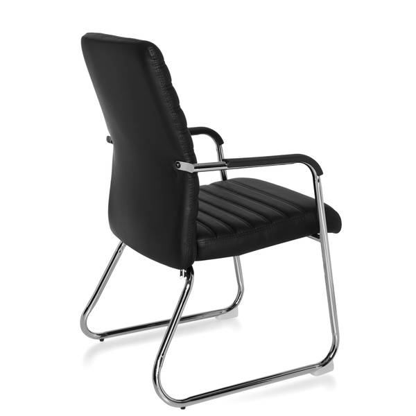 Esszimmerstuhl STEEL V Schwarz - Flachgewebe - Kunstleder - 46 x 96 x 55 cm