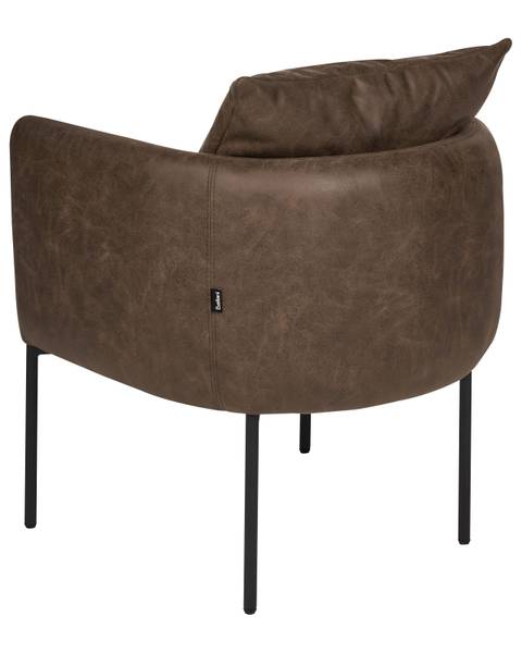 Fauteuil MALMOS 2-delig zwart - bruin - donkerbruin