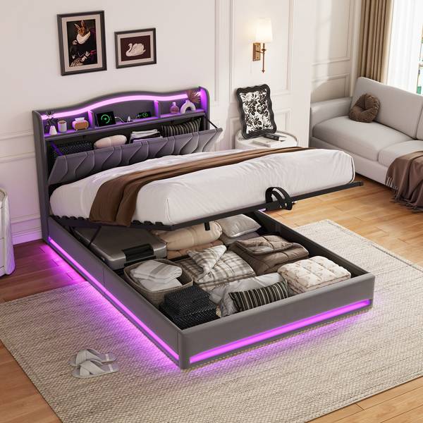 Polsterbett PB-SD02 Grau