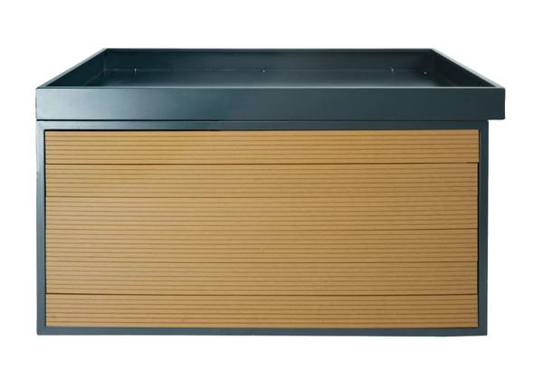 XL Mähroboter-Garage L45 Braun - Grau - Eisen - 70 x 47 x 94 cm