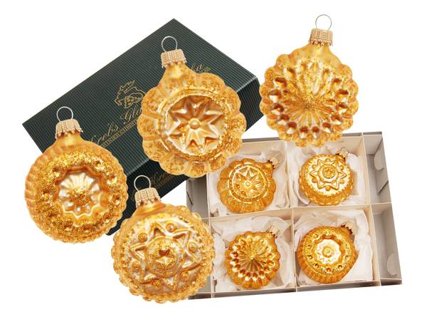 Weihnachtsbaumkugelformen 4er-Set Glas - 5 x 5 x 5 cm