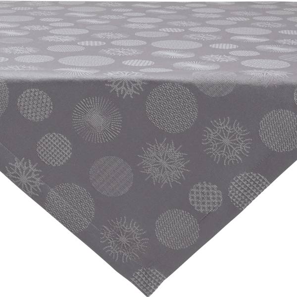 Mitteldecke 210927 Silber - Textil - 80 x 1 x 80 cm
