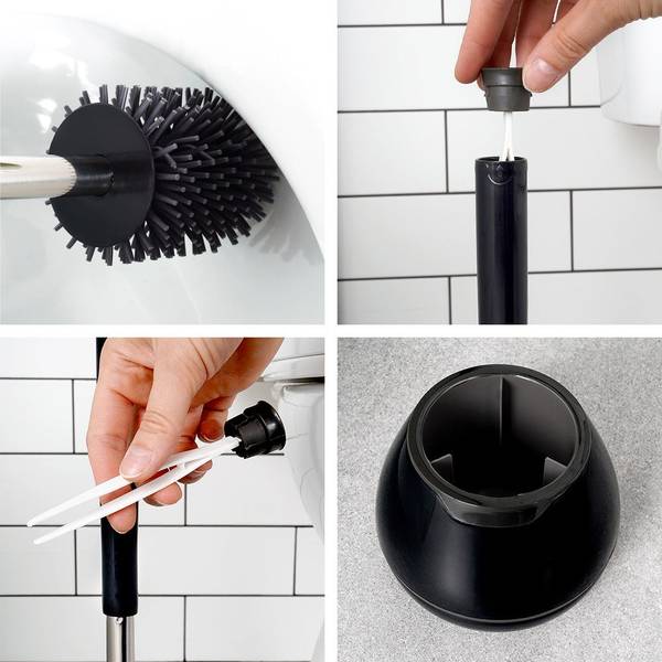 Toilettenbürste 65027 Schwarz - Kunststoff - 15 x 15 x 16 cm