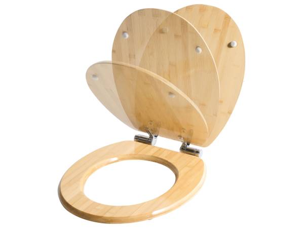 WC-Sitz CUAREIM Braun - Bambus - 38 x 42 x 45 cm