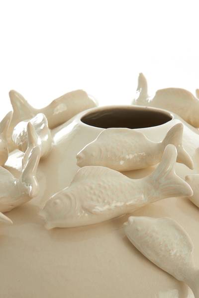 Vase FISCH Weiß