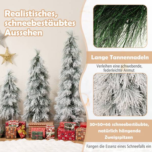 Weihnachtsbäume OY47480 3er Set Grün - Kunststoff - 46 x 150 x 46 cm