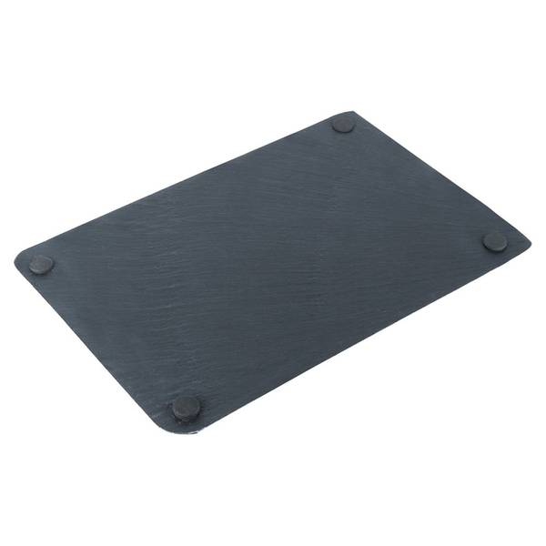 Serviertablett 4er Set SET396 Schwarz - Naturfaser - 20 x 1 x 30 cm
