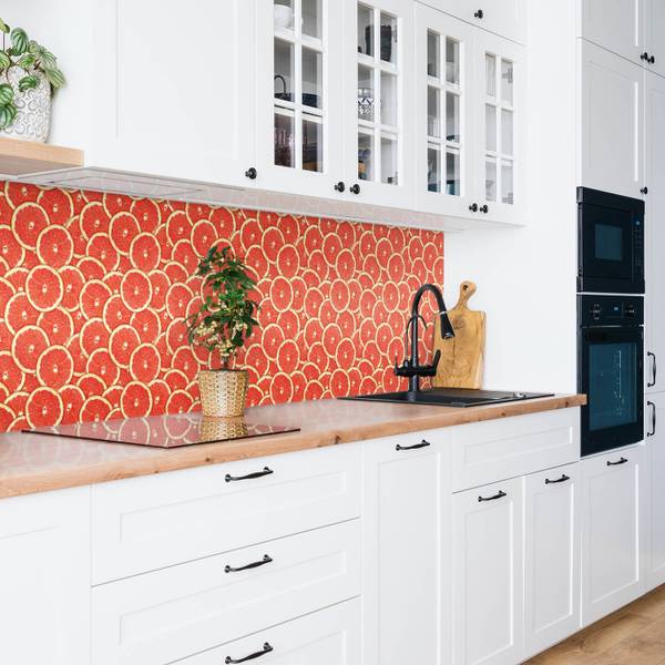 Selbstklebendes Wandpaneel Fruit Rot - Polyester PVC - 100 x 50 x 0 cm