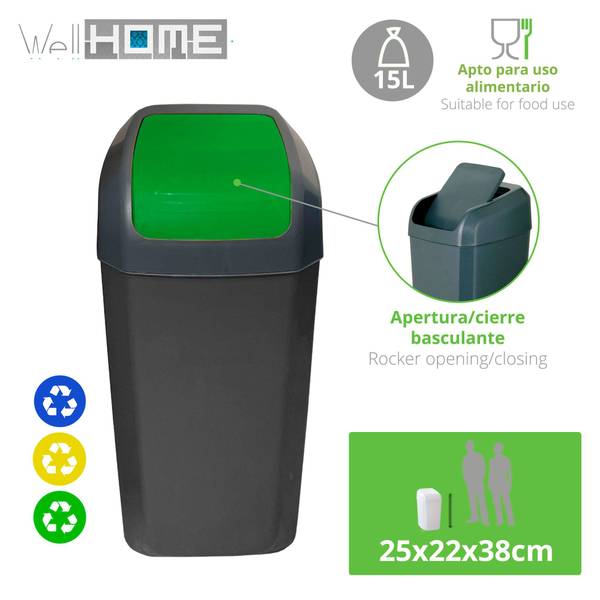Abfalleimer WH13804 Grün