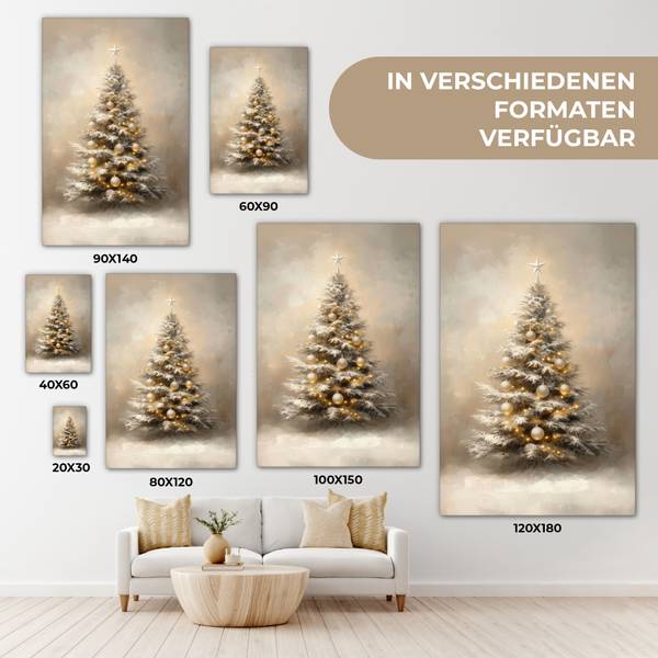 CANVAS SCHILDERIJ Kerst 20 x 30 cm