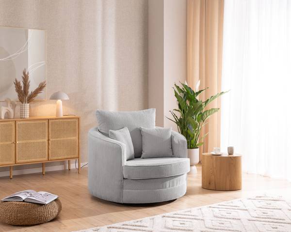 Draaistoel Ted II lichtgrijs