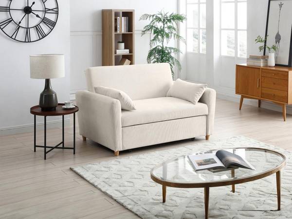 Schlafsofa AYLA Beige - Textil - 140 x 86 x 87 cm