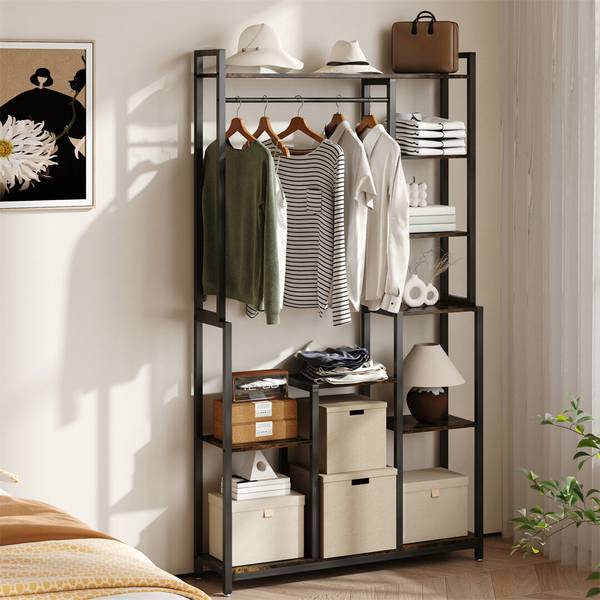 Standregal offen Regal Braun - Eisen - 98 x 180 x 24 cm