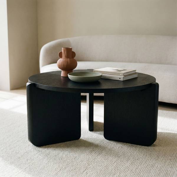 Couchtisch KALI Schwarz - Holzwerkstoff - 80 x 40 x 80 cm